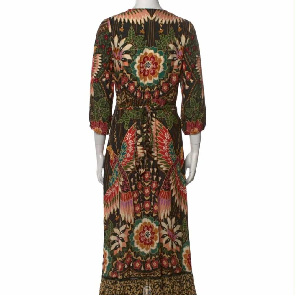 Farm Rio Printed Long Dress Size: S - Picture 5 of 8